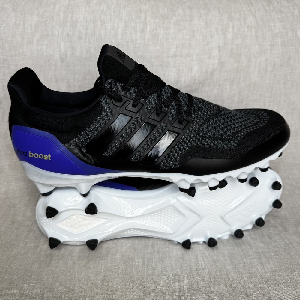 [MENS 14] Adidas Ultraboost 1.0 Football Cleats Black Blue White JP7410